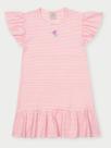 Vestido Infantil Listrado Rosa Abrange