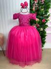 Vestido Infantil Longo Gabriela Pink - Elegante e Sofisticado