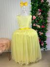Vestido Infantil Longo Regata Amarelo - Coleção Enjoy