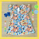 Vestido infantil lúdico - Crepe Twill - Estilo Colorê