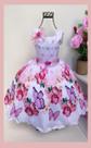Vestido Infantil Luxo tema Jardins / Jardim Encantado / Borboletas Vestido Infantil Luxo tema Jardins / Jardim Encantado / Borboletas