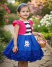 Vestido Infantil Magica Gabi Festa Luxo Com Tiara