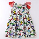 Vestido Infantil Malha Cachorrito Off White Fábula