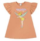 Vestido infantil manga babado clássicos disney em algodão malwee kids laranja 4