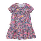 Vestido Infantil Manga Curta Verão Estampado cor Rosa - Zig Zig Zaa