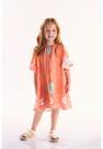 Vestido Infantil Manga Godê em Viscose Interestelar Três e Já