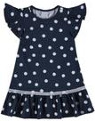 Vestido infantil manga godê poá em meia malha 8