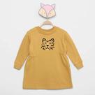 Vestido Infantil Manga Longa Moletom Hering Kids Flock Menina - Amarelo