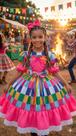 Vestido infantil Marie Junino Quermesse do Interior Elegante Vestido infantil Marie Junino Quermesse do Interior Elegante