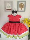Vestido Infantil Melancia Festa Luxo - Conforto e Estilo