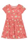 Vestido infantil menina arco-íris Brandili -Rosa