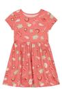 Vestido infantil menina arco-íris Brandili -Rosa