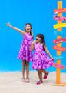 Vestido Infantil Menina Babados Love Estampado Corações