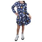 Vestido Infantil Menina Brandili ML Estampado Azul - 56000