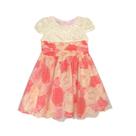 Vestido infantil menina com estampa de rosas vermelhas
