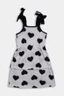 Vestido Infantil Menina de Alcinhas com Corações - Destak