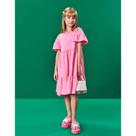 Vestido Infantil Menina em Meia Malha Rosa Beli.me