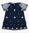 Vestido Infantil Menina Em Tule Bordado E Babados Trick Nick Cor:Azul MarinhoTamanho:2