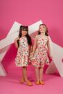 Vestido Infantil Menina Estampado Borboletas com Babados - Bonekinhas - Amarelo - 08