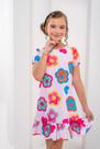 Vestido Infantil Menina Floral Picolé Rosa