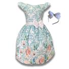 Vestido Infantil Menina Floral Verde Luxo Festa Vestido Infantil Menina Floral Verde Luxo Festa