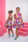 Vestido Infantil Menina Gatinhos com Babados Bonekinhas Vestido Infantil Menina Gatinhos com Babados Bonekinhas