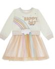 Vestido Infantil Menina Kukie Nuvem Tule Manga Longa Inverno Ideal Para Festas Aniversário Batizado