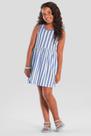 Vestido infantil menina listrado Brandili -Azul