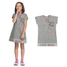 Vestido Infantil Menina Love Moletom Mescla Elian