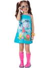 Vestido Infantil Menina Manga Curta Menina Fofa Málagah
