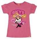 Vestido infantil menina patrulha canina em algodão malwee kids rosa 1