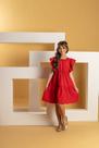 Vestido Infantil Menina Regata Babado Ombro Liso Vermelho Festas Bonekinhas Vestido Infantil Menina Regata Babado Ombro Liso Vermelho Festas Bonekinhas