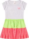 Vestido Infantil Menina Verão em Meia Malha Babados Três Marias