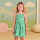 Vestido Infantil Menina Verão Meia Malha Estampado Confortavel Moderno Brandili 80184