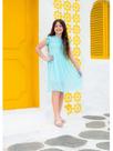 Vestido Infantil Meninas Manga Curta Delicado Caimento Leve Midi Com Laço Atrás Vestido Infantil Meninas Manga Curta Delicado Caimento Leve Midi Com Laço Atrás
