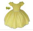 Vestido Infantil Meninas Violeta Luxo Roxo Festa Com Tiara