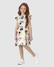 Vestido Infantil Mickey Mouse Disney Em Algodão Malwee Kids Off White 10