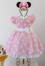 Vestido Infantil Minnie Rosa Festa E Tiara Vestido Infantil Minnie Rosa Festa E Tiara