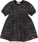 Vestido infantil Moletom Gatos e Pandas - Momi