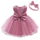 Vestido infantil NSSMWTTC, tule, renda, flor, laço, rosa, 2-3 anos