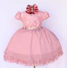 Vestido Infantil Para Festa Luxo Daminha Casamento Super Oferta E Tiara
