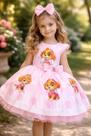 Vestido infantil Patrulha Canina Sky Rosa Bebe Tematicos Luxo Vestido infantil Patrulha Canina Sky Rosa Bebe Tematicos Luxo