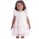 Vestido Infantil Petit Cherie com Tule nas Mangas e Saia Tamanho:3Cor:Igual da foto