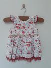 Vestido Infantil Pingo doce Floral com detalhe em pérolas
