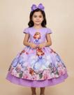 Vestido Infantil Princesa Sofia com Cinto Pérolas para Festas Menina Luxo Vestido Infantil Princesa Sofia com Cinto Pérolas para Festas Menina Luxo