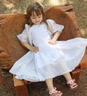 Vestido Infantil Princesa Xadrez Clarinho Elegante