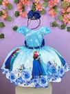 Vestido Infantil Princesas Frozen Anna Elsa Olaf Festas