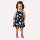 Vestido Infantil Regata Alcinha Estampa Fundo do Mar Kyly