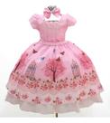 Vestido Infantil Rosa Jardim Encantado Aniversário 1 Ao 4 E Vestido Infantil Rosa Jardim Encantado Aniversário 1 Ao 4 E
