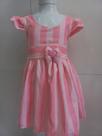 Vestido infantil rosa listrado